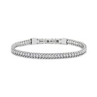 Bracelet Marlù Man Sparkles in Steel Zirconia 31BR0002W-L - 31BR0002W-L